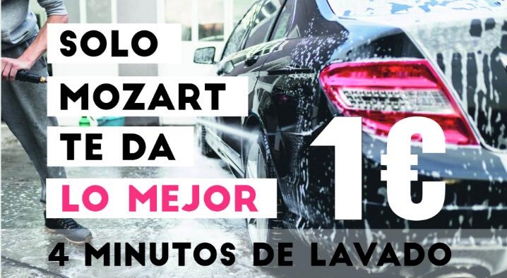 4 minutos de lavado por 1 euro